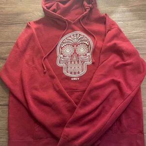 Vintage Obey Skull Hoodie Youth Size XL
